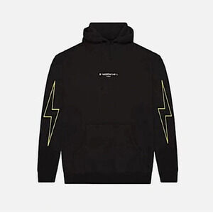 Shadow Hill USA Unisex Lightning Bolt Hoodie in Black Size M